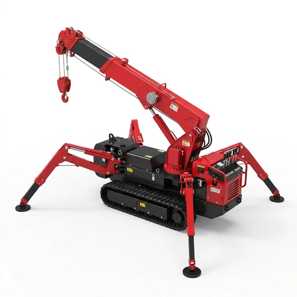 Sewa Spider Crane 1.0 Ton Ultra-Kompak Kapasitas 1.0 Ton (Lebar Bodi 60 cm) - Armada Hunimax