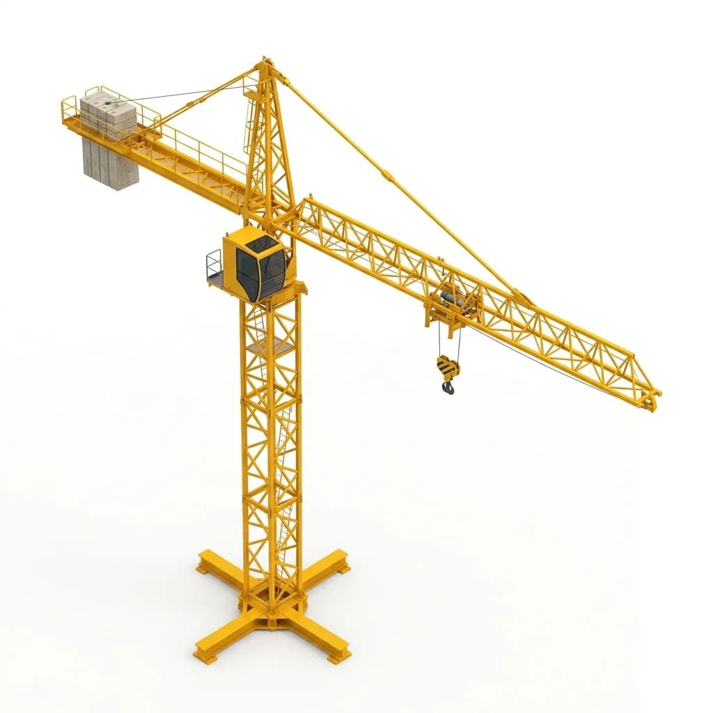 Sewa Tower Crane Hammerhead 8 Ton Kapasitas Max 8 Ton (Tip Load 1.5 Ton) - Armada Hunimax